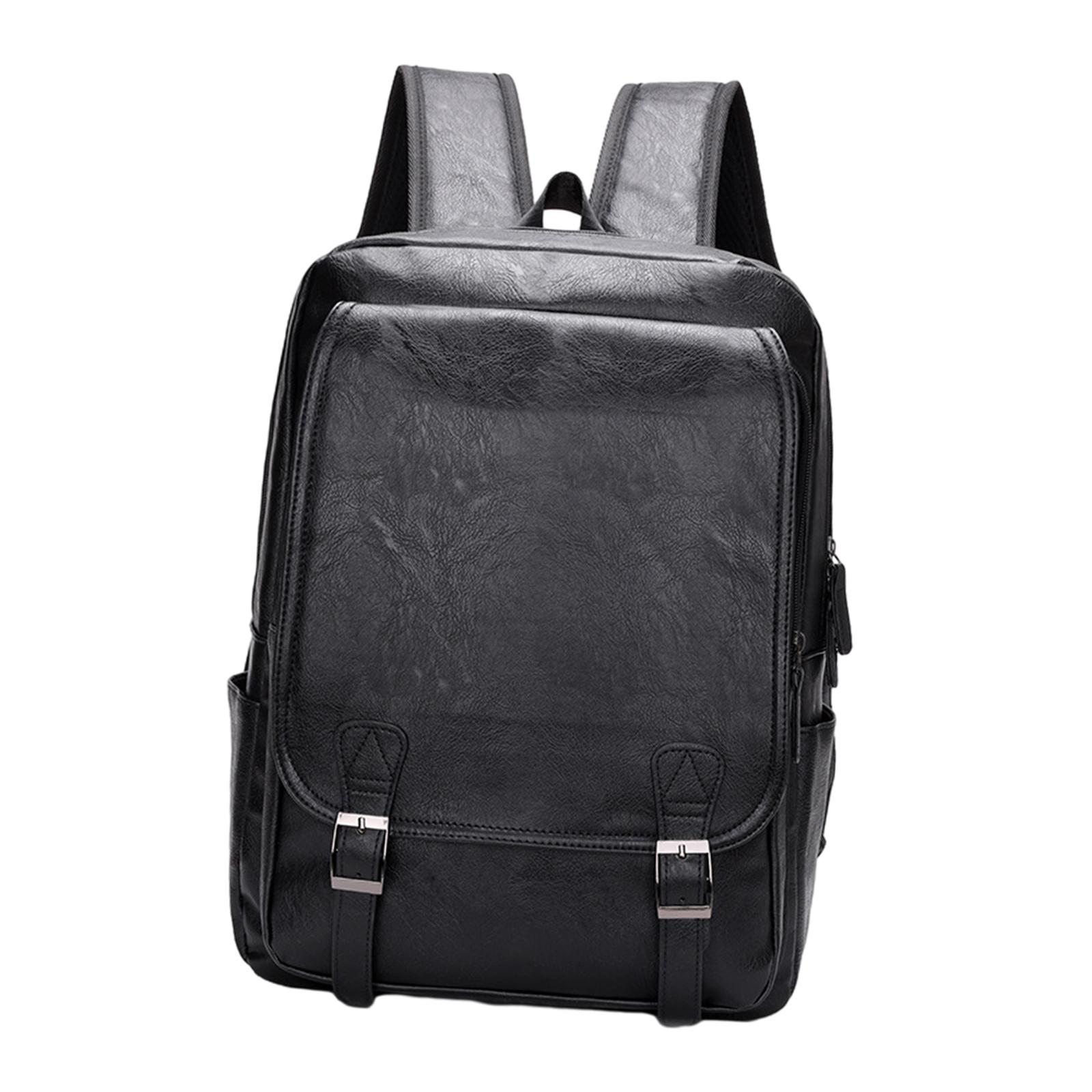Men's PU Leather Laptop Backpa - огляд і ціна Leather Work Rucksack Mens